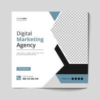 Marketing Agency Social Media Post, Digital Marketing Web Banner, Corporate Square Flyer Template banner vector