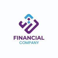 Finanzas logo modelo ilustración gratis vector