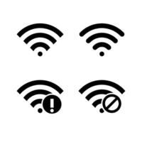 Set Of Wifi Symbols in flat style. vector
