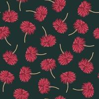 iIlustration of pattern with dahlias. Floral pattern for printing. vector