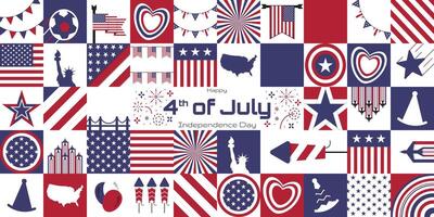 Celebration of the national holiday of independence United States of America vector