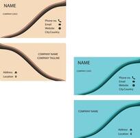 Business card light color vector