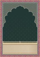 Indian Mughal arch frame. Wedding invitation template design. Can be used for Mughal wedding invite, greetings card, welcome note, Islamic topic. vector