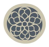 Rose window. Architectural element. isolated illustration vector