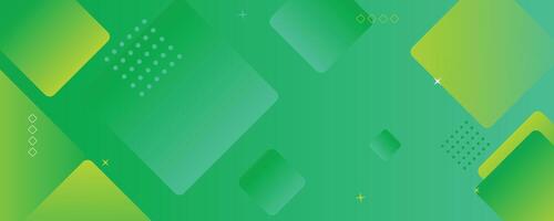 Abstract green gradient banner background. Horizontal banner background vector