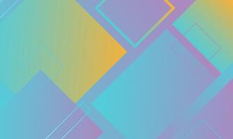 Abstract template background gradient purple, blue and orange squares overlapping with lines. Good for banner, poster, brochure, flyer vector