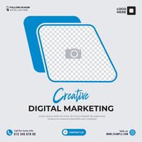 Digital marketing social media post design template vector