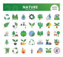 Nature Icons Bundle. Flat icons style. illustration. vector