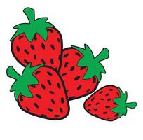 Strawberry art illustration design vector