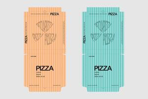 Pizza Box Design, Pizza Packaging Design, Pizza Box Ddesign Templates, Sketch Box Design, Pizza Realistic Cardboard Box vector