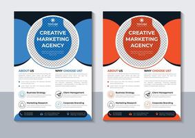 Corporate Flyer Design Template, layout, Annual Report, Free vector