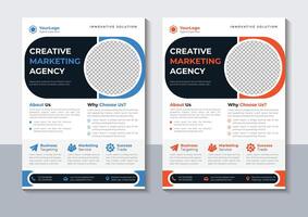 Modern Corporate Flyer Design Template, Marketing, layout, Annual Report, Free vector