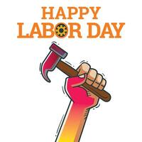 Happy Labor day day poster, background design vector