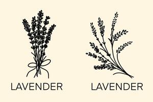 two lavender icon in filled, thin line, outline and stroke style vector