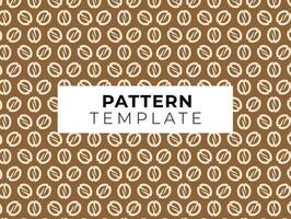 Coffee bean abstract pattern template background vector