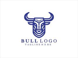 logotipo de cabeza de toro vector
