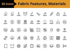 Fabric Properties and Materials for industry vector