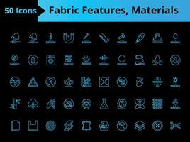 Fabric Properties and Materials for industry Blue Gradient vector