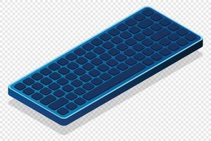 Isometric generic computer keyboard. Keyboard icon. isometric illustration vector