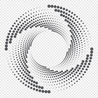 Halftone circular dotted frame. Round dotted frame. rotating dotted circles design. Round border icon. Round logo vector