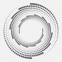 Halftone circular dotted frame. Round dotted frame. rotating dotted circles design. Round border icon. Round logo vector