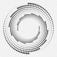 Halftone circular dotted frame. Round dotted frame. rotating dotted circles design. Round border icon. Round logo vector