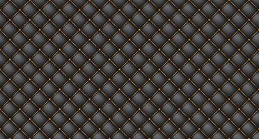 Upholstery quilted background. Black leather texture sofa backdrop. Seamless texture quilted background vector