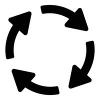 Recycle symbol icon. Recycle or recycling arrows icon. recycle sign vector
