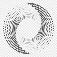 Halftone circular dotted frame. Round dotted frame. rotating dotted circles design. Round border icon. Round logo vector