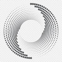 Halftone circular dotted frame. Round dotted frame. rotating dotted circles design. Round border icon. Round logo vector