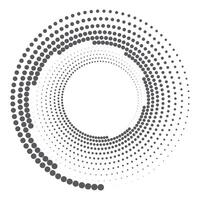 Halftone circular dotted frame. Round dotted frame. rotating dotted circles design. Round border icon. Round logo vector