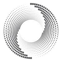 Halftone circular dotted frame. Round dotted frame. rotating dotted circles design. Round border icon. Round logo vector