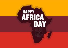 25 May is Happy Africa Day geometric shape pattern background with african map design template. Holiday concept. use to background, banner, placard, card, and poster design template. vector