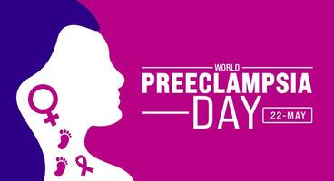 May is World Preeclampsia Day background template. Holiday concept. use to background, banner, placard, card, and poster design template with text inscription and standard color. vector