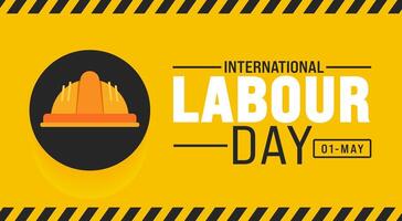 1 May is International Labour Day background template. Holiday concept. use to background, banner, placard, card, and poster design template with text inscription and standard color. vector