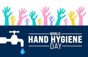 5 May World Hand Hygiene Day background template. Holiday concept. use to background, banner, placard, card, and poster design template with text inscription and standard color. vector