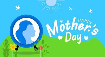 Happy Mother's day typography with colorful flower background template. use to background, banner, placard, card, and poster design template with text inscription and standard color. vector