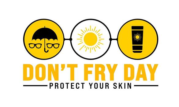 May is Dont Fry Day background template. Holiday concept. use to background, banner, placard, card, and poster design template with text inscription and standard color. vector