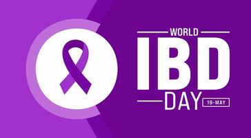 May is World IBD Day or World Inflammatory Bowel Disease Day background template. Holiday concept. use to background, banner, placard, card, and poster design template with text inscription vector