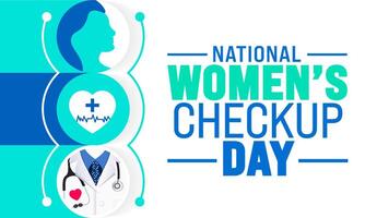 National Womens Checkup Day background template. Holiday concept. use to background, banner, placard, card, and poster design template with text inscription and standard color. vector