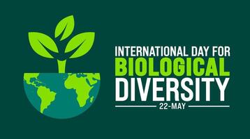 international day for biological diversity background template. Holiday concept. use to background, banner, placard, card, and poster design template with text inscription and standard color. vector