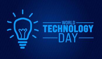 World Technology day background template. Holiday concept. use to background, banner, placard, card, and poster design template with text inscription and standard color. vector