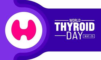 May is World Thyroid Day background template. Holiday concept. use to background, banner, placard, card, and poster design template with text inscription and standard color. vector