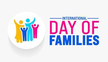 International Day of Families background template. Holiday concept. use to background, banner, placard, card, and poster design template with text inscription and standard color. vector