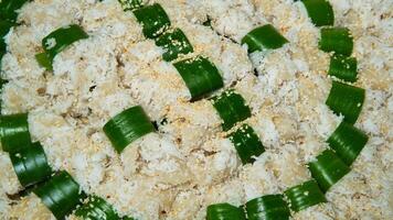 sticky rice with coconut and sesame photo