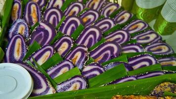 ube sticky rice platter photo