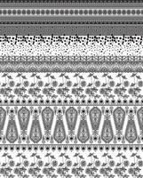 Digital textile motifs geometric Baroque floral ornaments ethnic motifs vector
