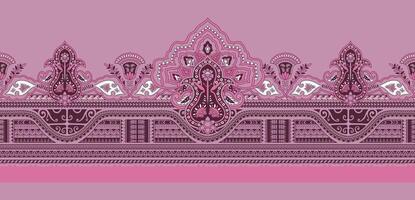 Digital textile beautiful colorful motifs vector