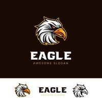 eagle head mascot character logo illustration. sport animal design template vector