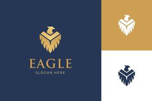 eagle shield logo design, phoenix emblem, bird falcon wings logo template vector